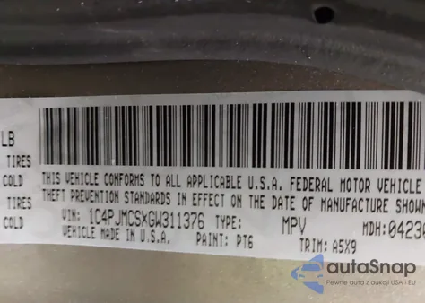 2016 Jeep Cherokee Latitude from USA, damaged, VIN 1C4PJMCSXGW311376